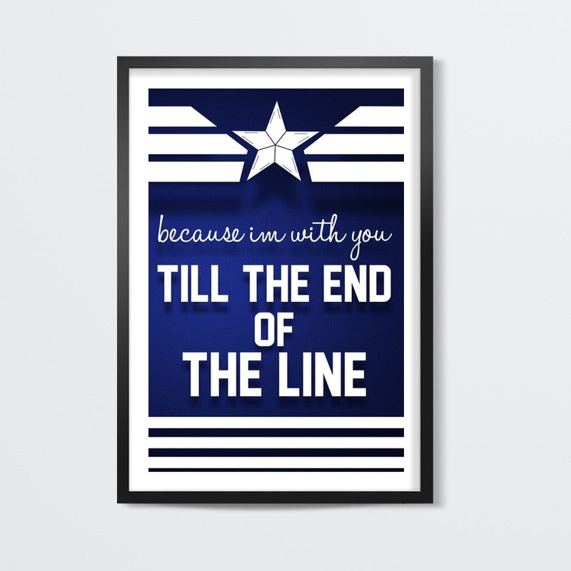 End of the line Captain america winter solider  Wall Art