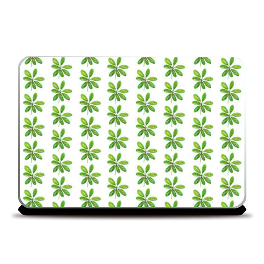 Elegant Painted Green Leaves Pattern  Laptop Skins