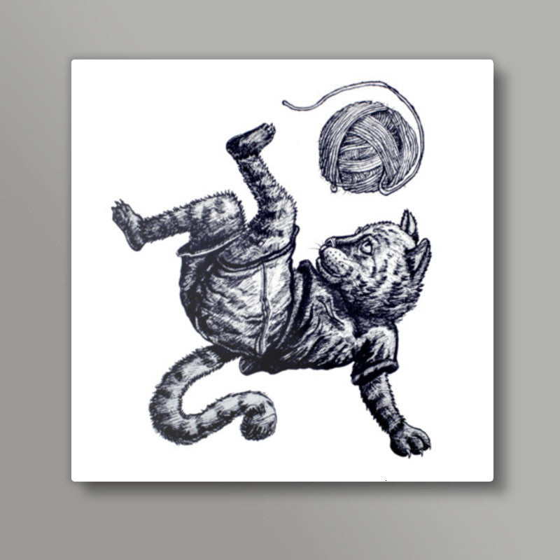 Paw Ball Square Art Prints