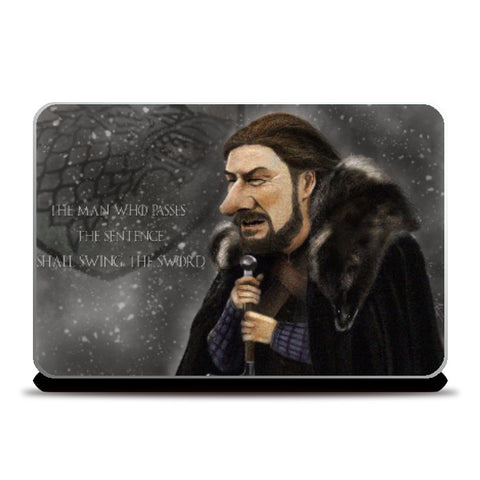 Laptop Skins, Game Of Thrones Ned Stark Caricature Laptop Skin