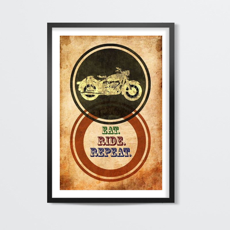 Eat Ride Repeat Wall Art