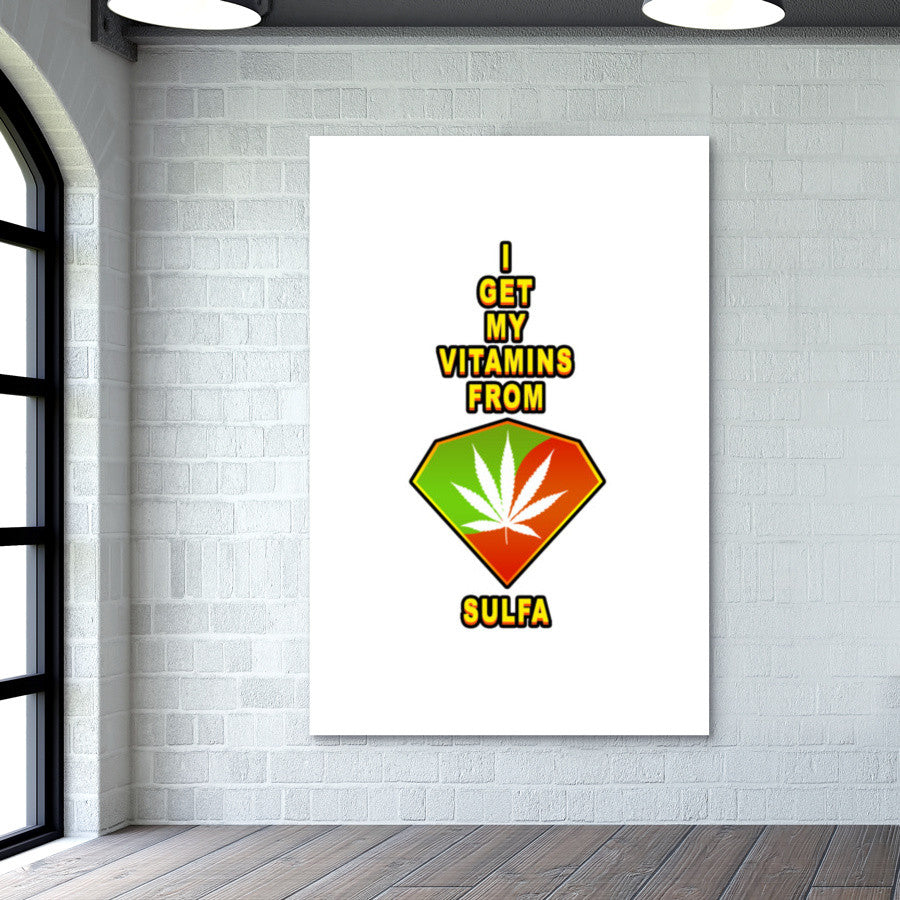 I Get My Vitamins From Sulfa Wall Art