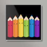Colors & Pencils Square Art Prints