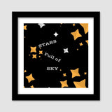 STARS FULL OF SKY Premium Square Italian Wooden Frames