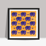Elephants I Square Art Prints