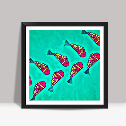 Quirky Fish Zenscrawl Square Art Prints