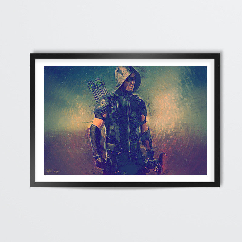 Green Arrow Painting Wall Art