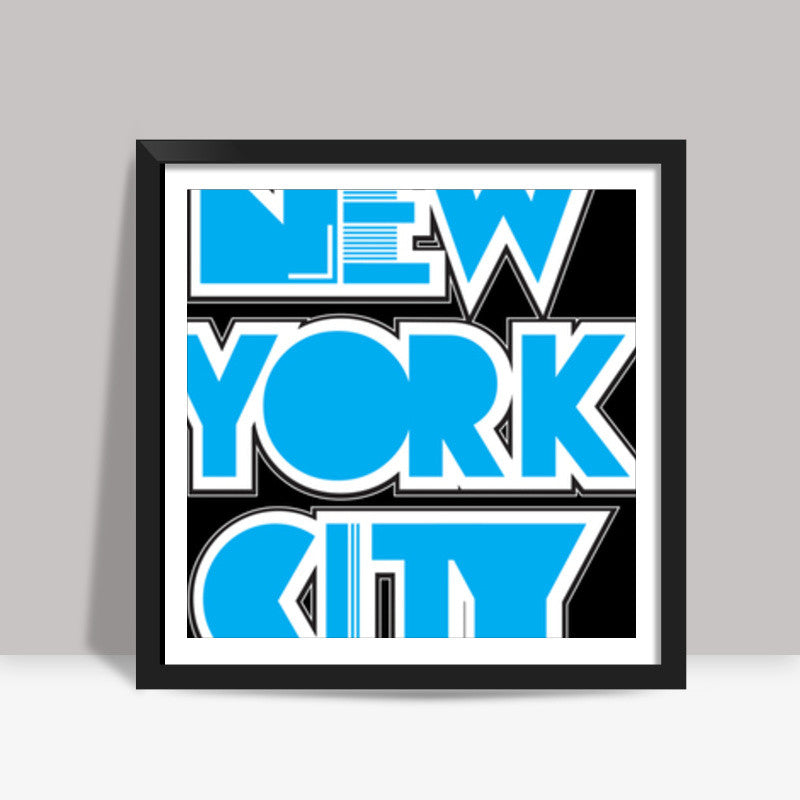 New York City blue Square Art Prints