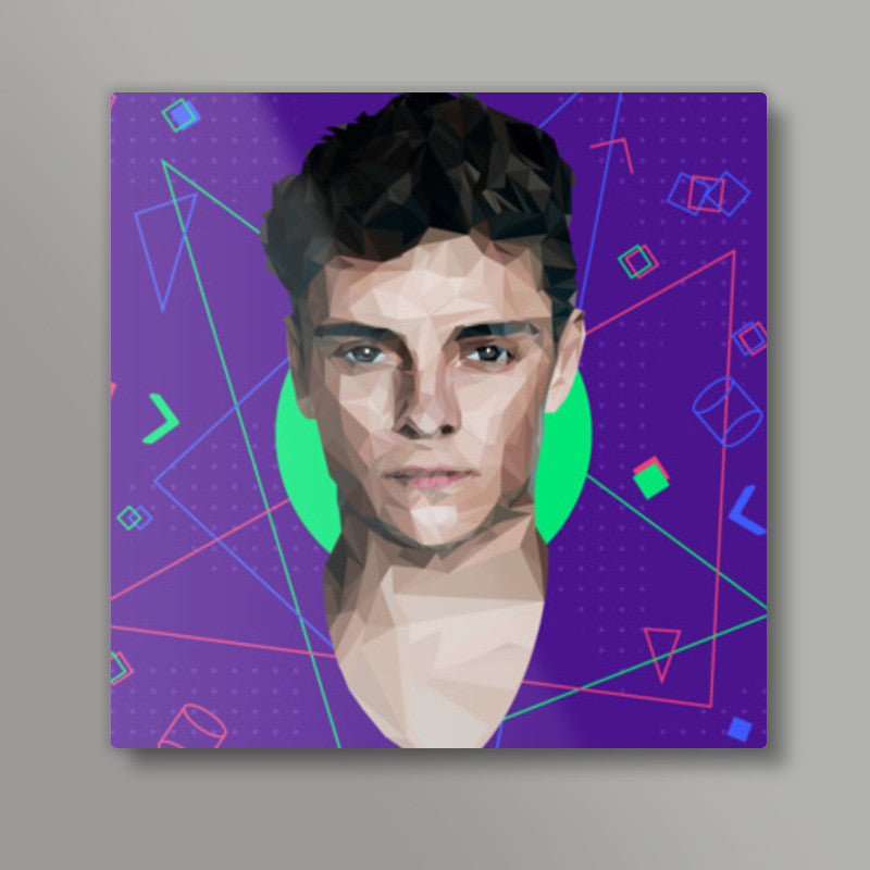 Martin Garrix Low Poly Square Art Prints