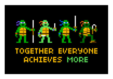 Pixelvana - Together everyone achieves more pixel motivation poster Wall Art