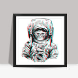 3D Space Monkey Square Art Prints