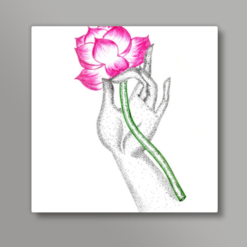 Buddha Lotus Square Art | Sayli M