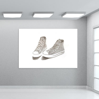 Converse Shoes Sketch  Wall Art