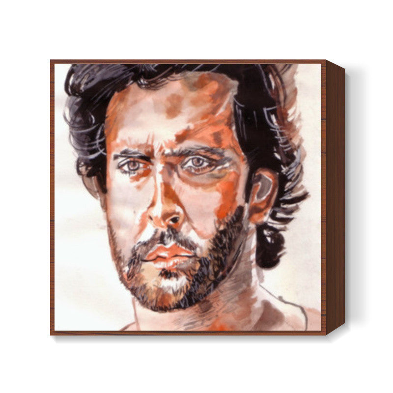 Hrithik Roshan is arguably the most handsome superstar Square Art Prints