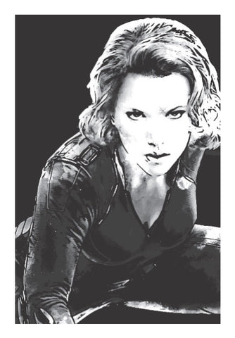 Wall Art, Black Widow Scarlett Johansson Artwork