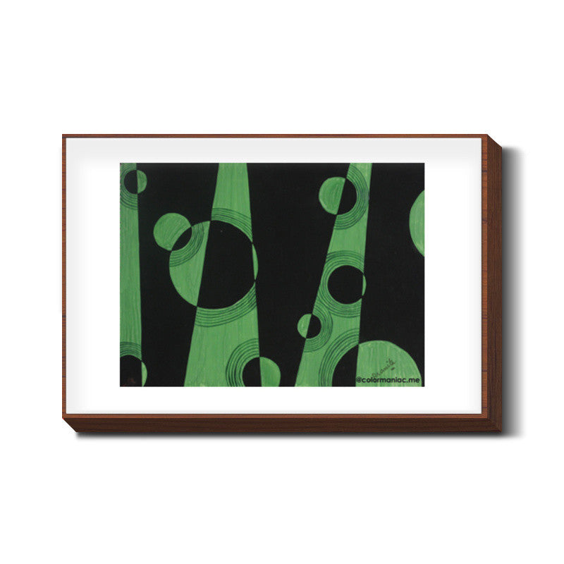 Abstract Green and Black Wall Art