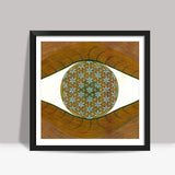 The Flower of Life within the Third Eye Square Art Prints