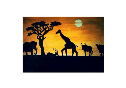 African Sunset Wall Art