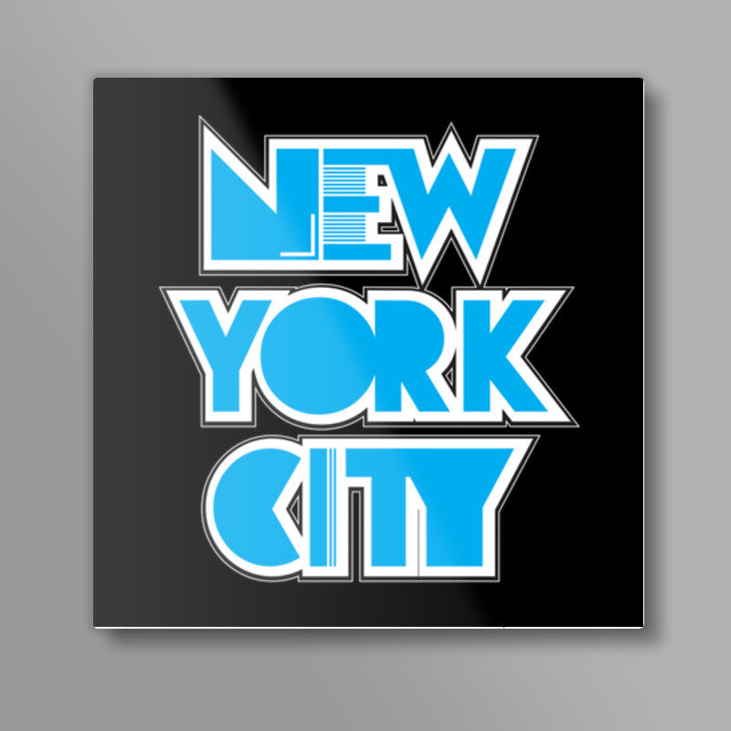 New York City blue Square Art Prints