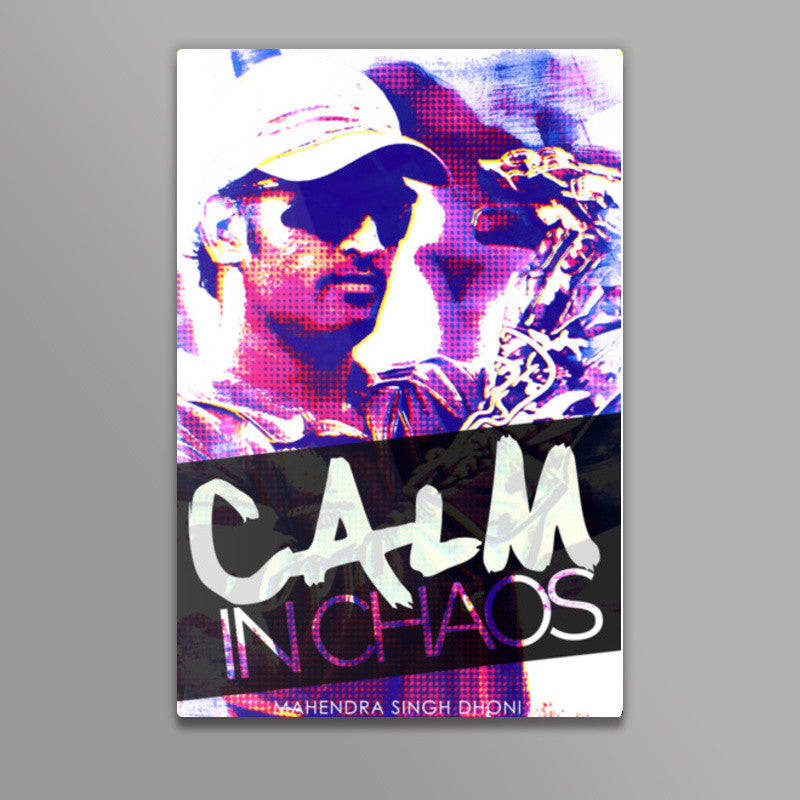 DHONI calm in chaos Wall Art