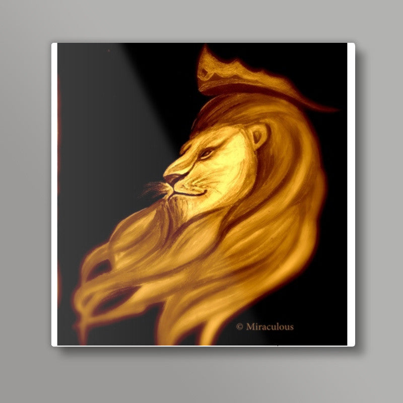 The King | Leo Square Art Prints