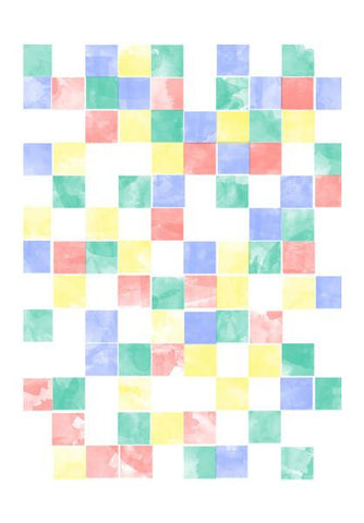 PosterGully Specials, Abstract Watercolor Squares Wall Art