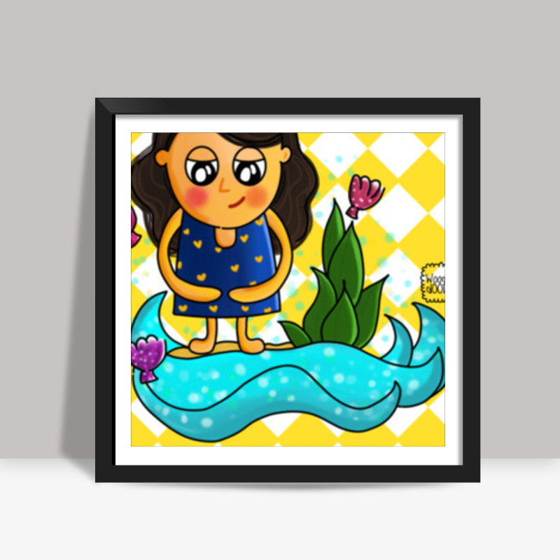 Little Miss Dory Square Art Prints
