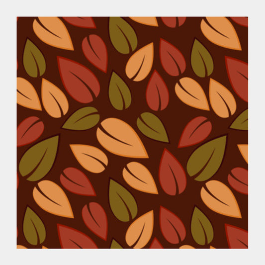 Seamless Colored Autumn Leaves Pattern Square Art Prints PosterGully Specials
