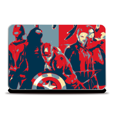 Team Captain America Laptop Skins