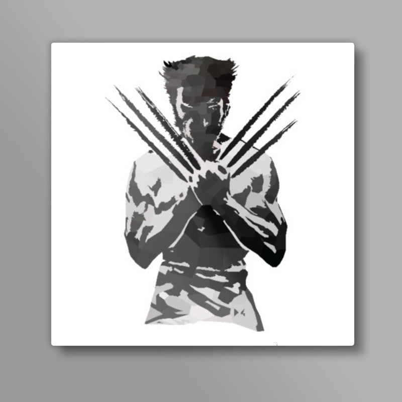 Low Poly Wolverine Art Print