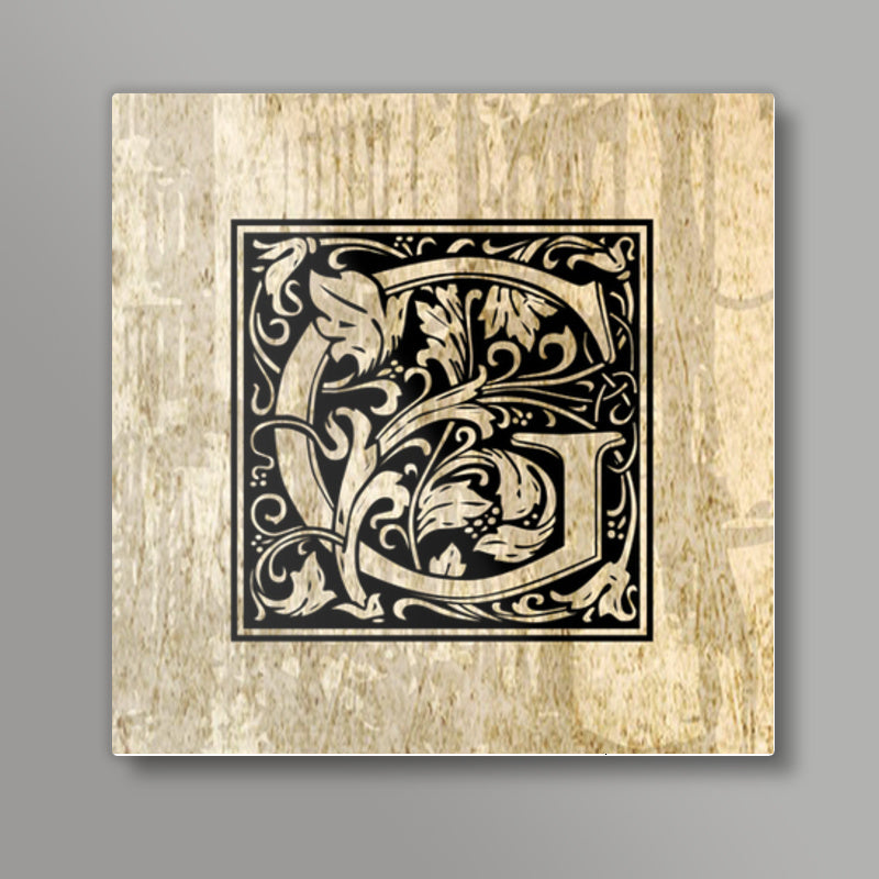 Ornate G Square Art Prints