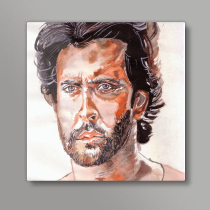 Hrithik Roshan is arguably the most handsome superstar Square Art Prints