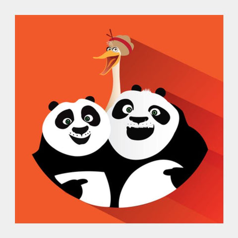 Kung Fu Panda 3 - Po Li & Ping Square Art Prints PosterGully Specials