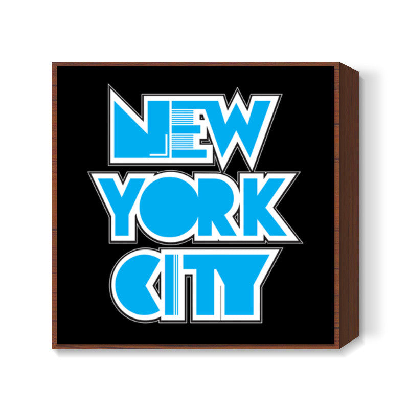 New York City blue Square Art Prints