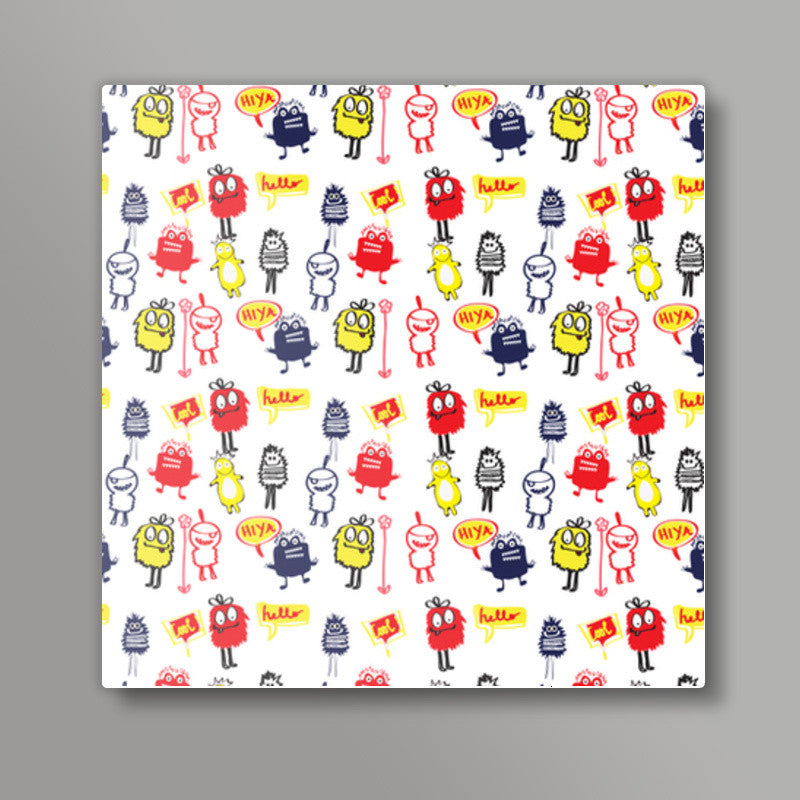 LITTLE MONSTERS Square Art Prints