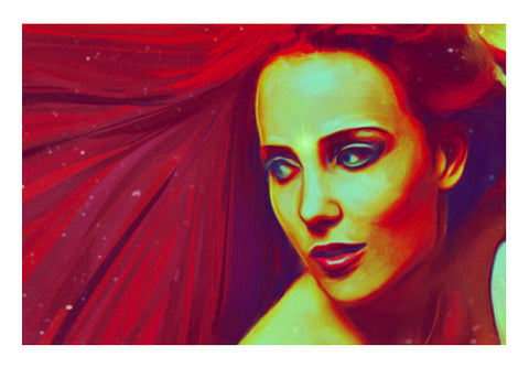 Lady In Red Art PosterGully Specials