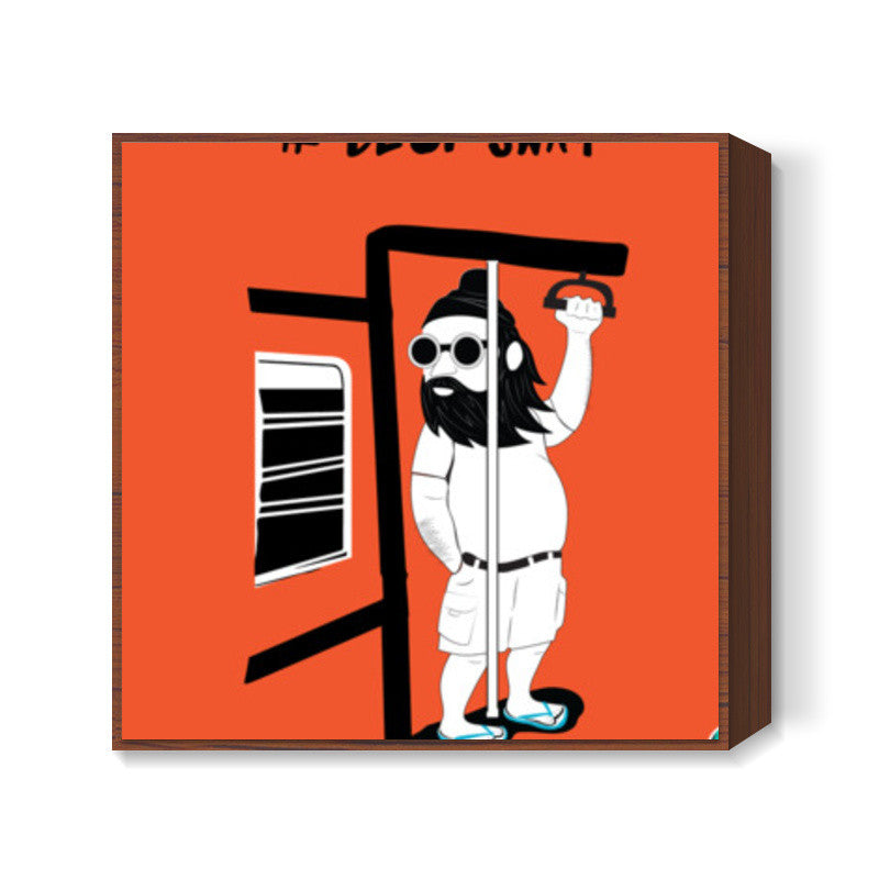Desi Swag Orange Square Art Prints