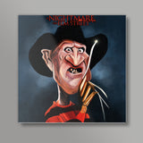 Freddy Krueger | Nightmare on elm street | Caricature Square Art Prints