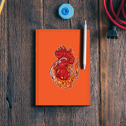 Rooster On Fire Notebook