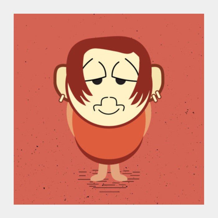 Cartoon Old Man Sad Mood Square Art Prints PosterGully Specials