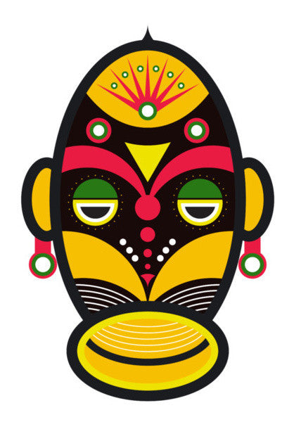 African Traditional Tribal Mask Art Art PosterGully Specials
