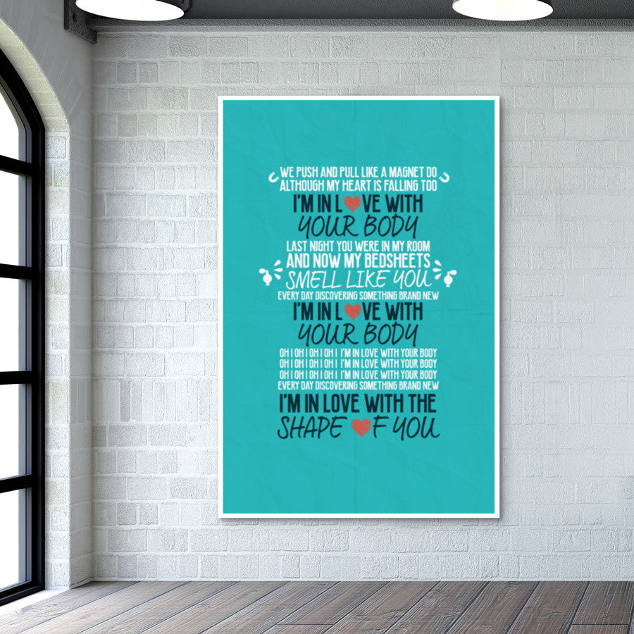 Shape of You by Ed Sheeran Wall Art