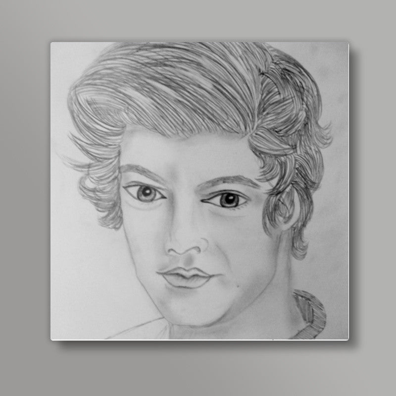 Harry Styles Sketch Square Art Prints