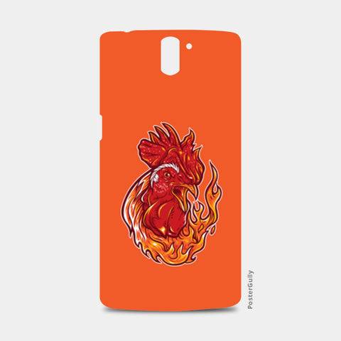 Rooster On Fire One Plus One Cases