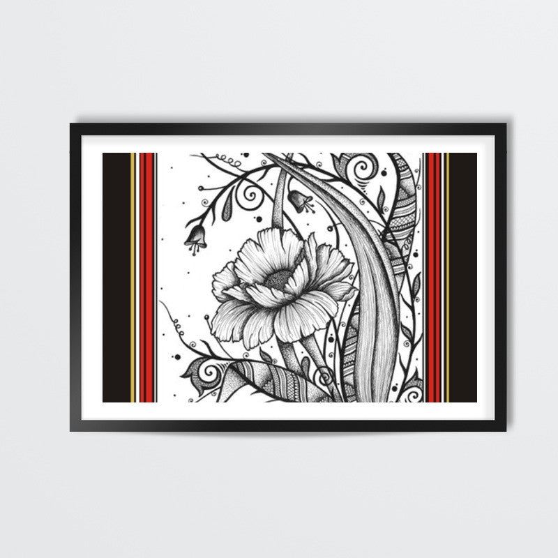 Floriz Design- Floral Black and White Wall Art
