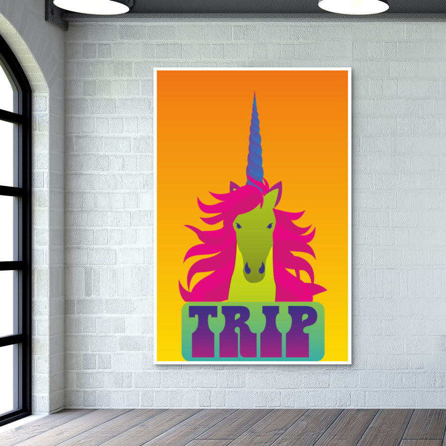 Trip says the unicorn Poster | Dhwani Mankad