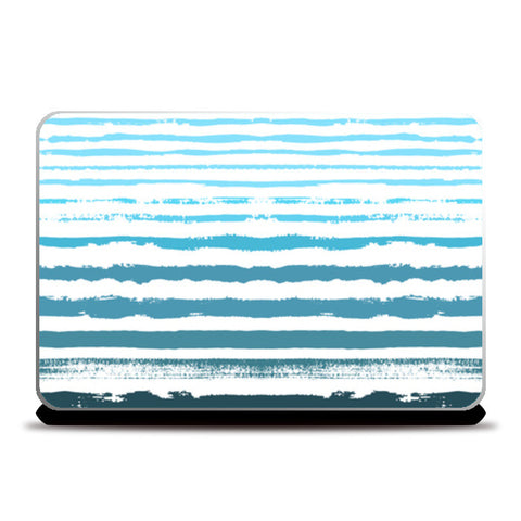 Uneven Blue Stripes Laptop Skins