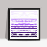 Uneven Purple Stripes Square Art Prints