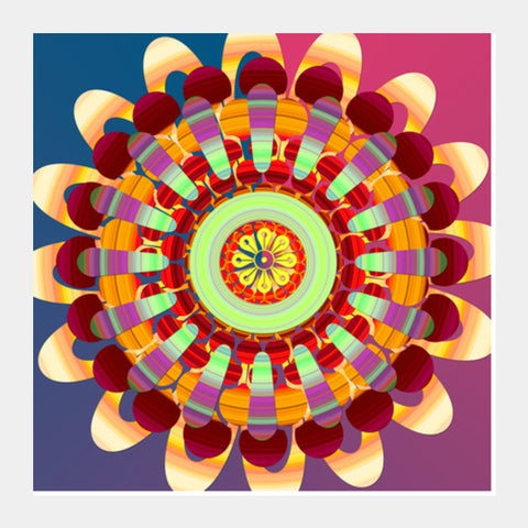 Colorful Mandala Square Art Prints