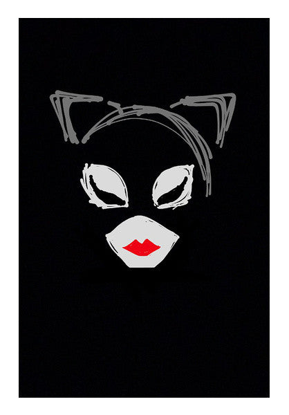 Catwoman Batman Minimal Doodle Sketch (Superhero) Art PosterGully Specials